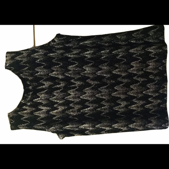 New Vikki Vi Top Black Silver size OX made in USA Dressy - Picture 16 of 16